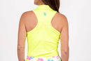 New TJ Sport Neon Yellow Racerback Golf Shirt MSP$85-3