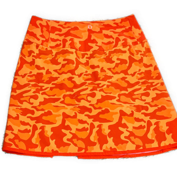 New Kinona Peek & Play Orange Camo Golf Skort MSP$120
