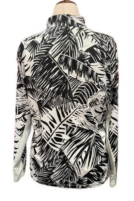 Tail White & Black Palm Print Long Sleeve Golf Sun Shirt Size XL MSP$100 - 0