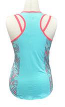 New Jofit Aqua & Teal Floral Tennis Tank MSP$70-3