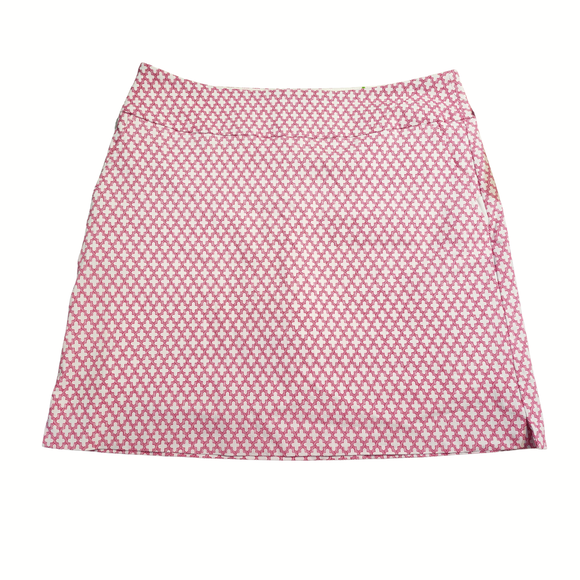 Swing Control White & Hot Pink Print Masters Golf Skort Size 12 MSP$130