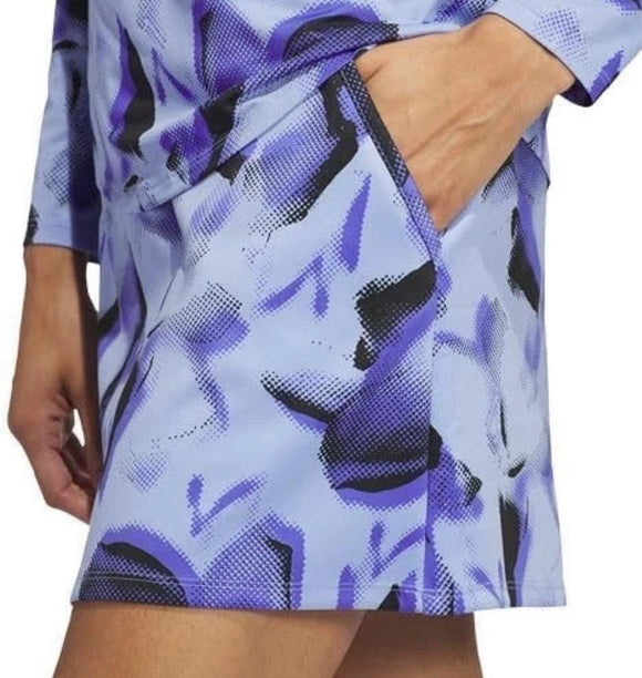 New Adidas Women's Purple Graphic Print Golf Skort Size L