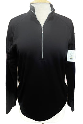 Pebble Beach Performance Textured Black 1/4 Zip Pullover Size M