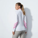 New Daily Sports Bari White Pink Stripe Long Sleeve Golf Top MSP$138-3