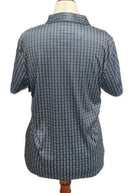 New Greg Norman Women's Geo Print Zip Golf Polo MSP$70-2