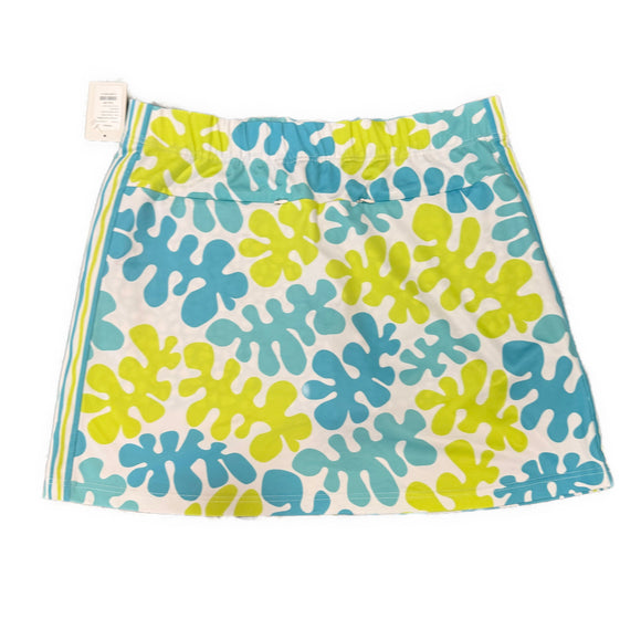 Gretchen Scott White, Lime & Teal Print Golf Skort Size XL MSP$138