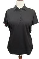 Lady Hagen Black Short Sleeve Button Golf Polo Size XL-1