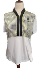 Greg Norman Women's White, Black & Yellow Golf Top w/ Logo Size XL-1