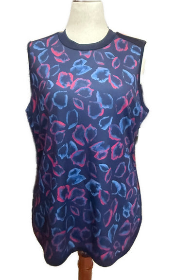 PGA Tour Women's Navy Print Sleeveless Golf Tee Size XL