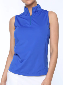 New Belyn Key Cobalt Blue Sleeveless Golf Top Size XL MSP$130