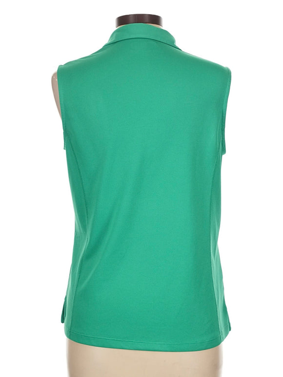 PGA Tour Kelly Green Sleeveless Golf Polo Size L
