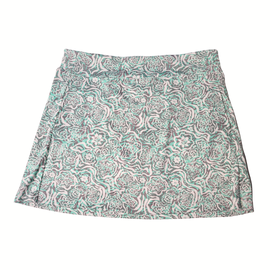 PGA Tour Mint & Gray Floral Golf Skort Size L - 0