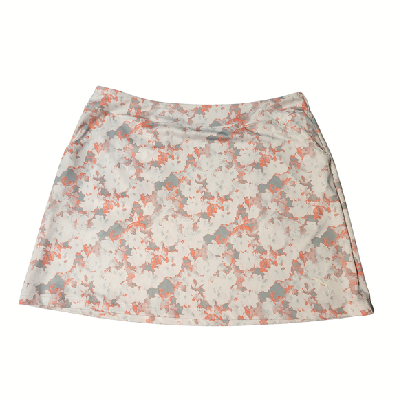 Puma Gray, White & Coral Floral Golf Skort Size L MSp$70