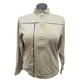 Jamie Sadock Khaki Long Sleeve Golf Pullover Size L