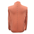 Jamie Sadock Peach Knit Full Zip Gromit Sweater Size XL-2