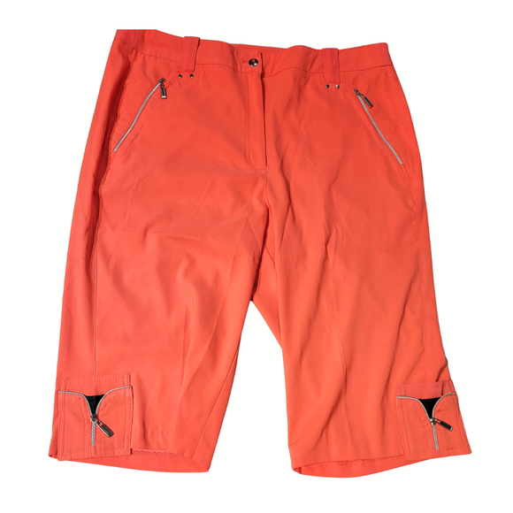 Jamie Sadock Bright Coral Golf Knee Capri Size 12 MSP$120