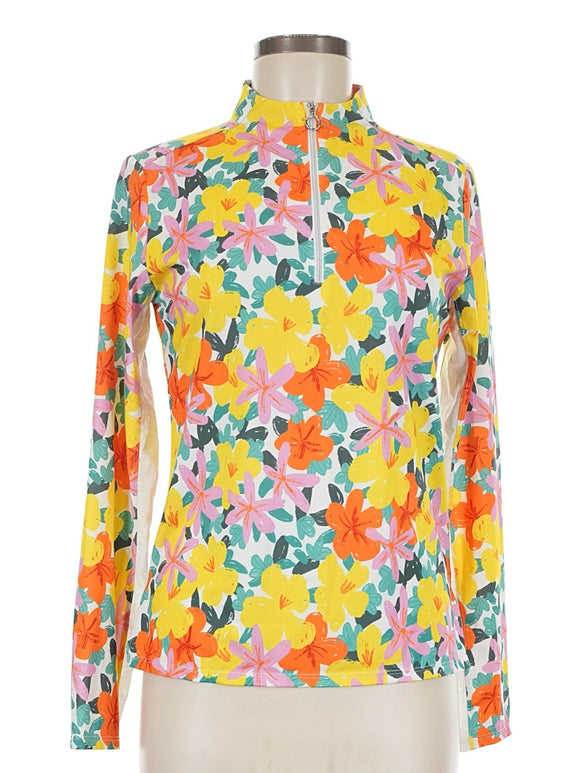 Tail Fun in The Sun Floral Golf Pullover Size M