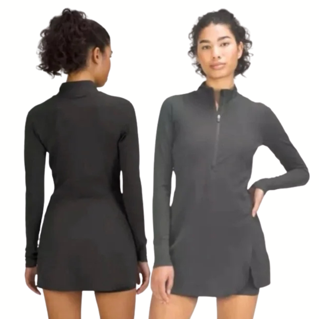 New Lululemon Nulux Long-Sleeve Tennis Dress Size 6 MSP $148 New Lululemon Nulux Long-Sleeve Tennis Dress Size 6 MSP $148