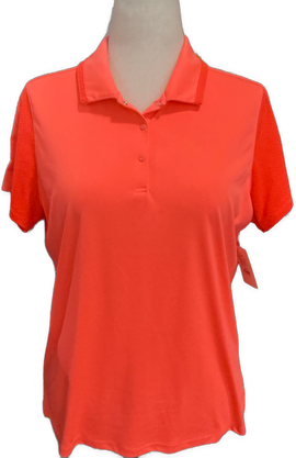 Slazenger Women's Bright Coral Snap Golf Polo Size XL
