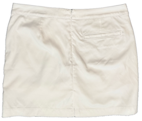 PGA Tour White Rear Zip Golf Skort Size 8