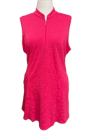 New Greg Norman Hot Pink Textured Sleeveless Golf Dress Size XL MSP$99-1