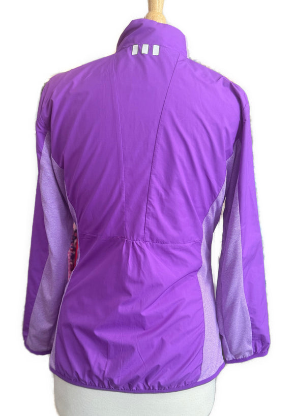 Adidas ClimaProof Purple Full Zip Windbreaker Jacket Size M
