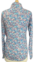New Scales Women's LS White Vibrant Travels Pullover Size S MSP$85-2
