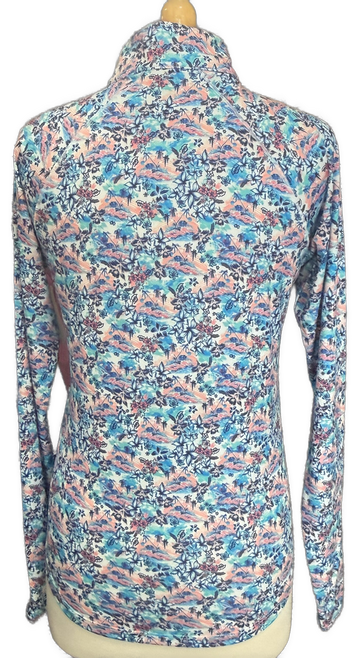 New Scales Women's LS White Vibrant Travels Pullover Size S MSP$85 - 0
