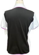 Lady Hagen Black & White Polo Size L w/ Magenta Accents-3