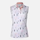 New Swannies Women's Hadley Sleeveless Golf Polo - Vintage White-1