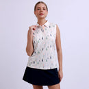 New Swannies Women's Hadley Sleeveless Golf Polo - Vintage White-2