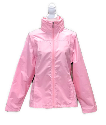 New Izod Performance Convertible Vest/Full Zip Pink Wind Breaker Size M MSP$84