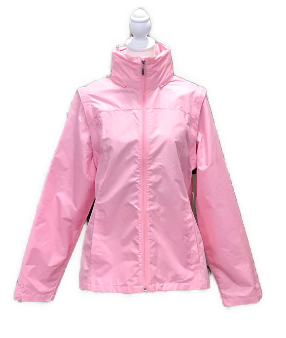 New Izod Performance Convertible Vest/Full Zip Pink Wind Breaker Size M MSP$84