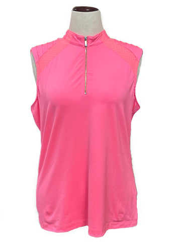 Tail Activewear Bright Pink Sleeveless Golf Top Size XL MSP$90