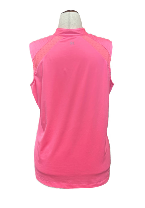 Tail Activewear Bright Pink Sleeveless Golf Top Size XL MSP$90