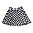 Kinona Black 7 White Plaid Pleated Skort Size XS-1