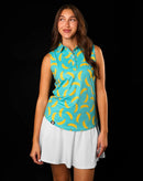 New Sunday Swagger Women's Monkey Business Sleeveless Golf Polo-1
