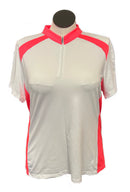 Tail White Label White Golf Top with Bright Coral Trim Size XXL-1