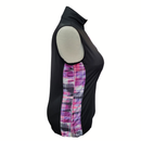 Bermuda Sands Black and Purple Plaid 1/4 Zip Sleeveless Golf Top Size L-2