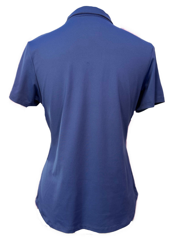 New Lija Women's Mystic Navy Short Sleeve Golf Top Size M MSP$120