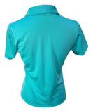 Lady Hagen Women's Teal V-Neck Short Sleeve Golf Top Size S-2