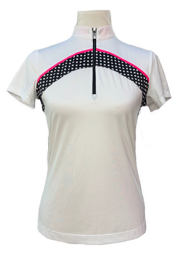 New Tail Women's Carrie Short Sleeve Golf Top Size XS - Chalk