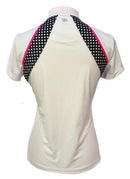 New Tail Women's Carrie Short Sleeve Golf Top Size XS - Chalk-2