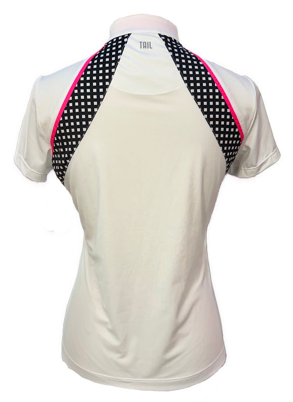 New Tail Women's Carrie Short Sleeve Golf Top Size XS - Chalk