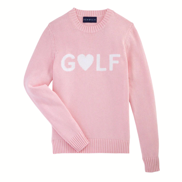 New Renwick 42 Club Golf Heart Sweater - Pink Size XL MSP $140