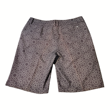 Callaway Warm Gray White Geometric Linework Print Short Size 14 - 0