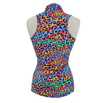 New Tzu Tzu Tabitha Sleeveless Golf Top -Party Cat MSP$99 - 0