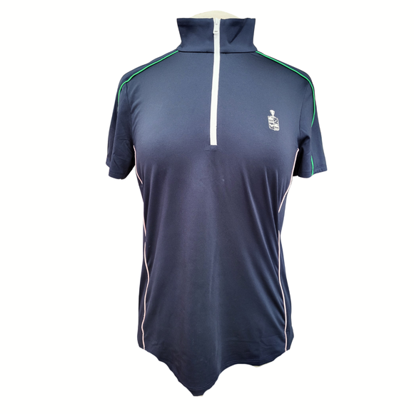 New Ralph Lauren RLX Navy Zip Mock Golf Top w/ Logo Size M MSP$135