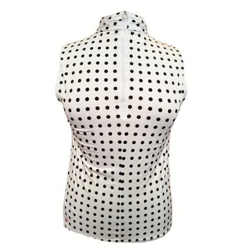 Kinona Black and White  Polka Dot Twist Golf Sleeveless Top Size L - 0