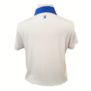 Johnnie-O White Ribbed & Royal Collar w/ Logo Size L-2